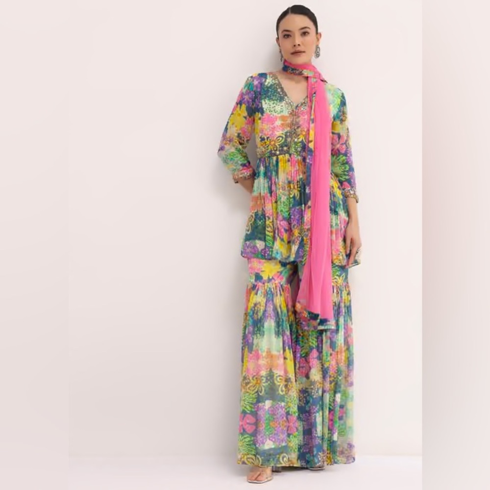 Light pink and grey sharara ***NWOT***